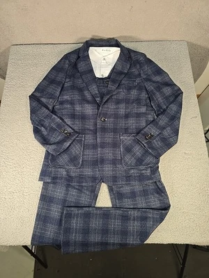 Traje Luobo Bei Bei Azul Real a Cuadros 5 Piezas Niños Talla 14 (33) Foto 1 de 4