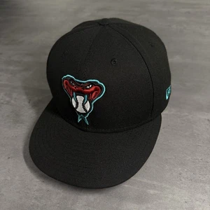 Arizona Diamondbacks Hat New Era Cap 1/4 All Black Mint Teal Fitted Serpientes - Picture 1 of 8