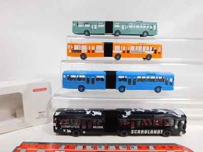 4X Wiking H0 1:87 Gelenkbus Bus MB O 305 G 705 00 Ecc Mint + 1X Box #DN194-0,5 - Immagine 1 di 4