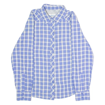 COLUMBIA Womens Shirt Blue Check Long Sleeve M - Image 1 of 4