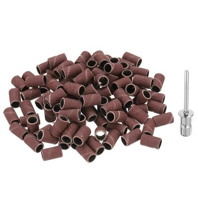100 Stück 180er Körnung Schleifband für Nagelbohrer mit 6 mm/15/64 Zoll Dorn, braun - Bild 1 von 4