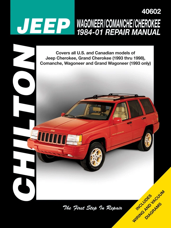 Jeep Cherokee Grand 1993-98 Comanche Wagoneer Wagoneer 1993 Chilton Shop Manual - Image 1 of 1