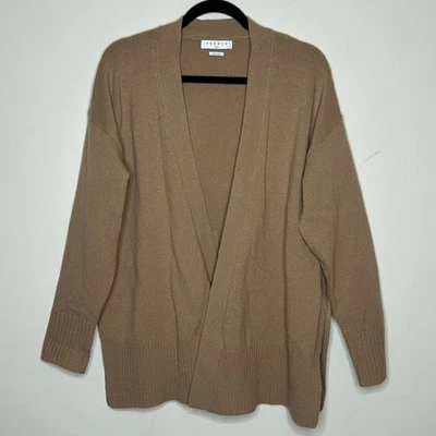 Cárdigan Sandro Suéter Lana Mezcla Cachemira Gran Tamaño Hilo Italiano Abertura Lateral 2 Foto 1 de 4