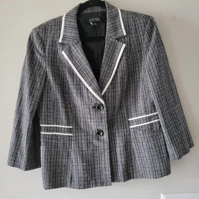 Traje chaqueta blazer Kasper para mujer talla 14 mezcla de lino oficina ropa profesional Foto 1 de 4