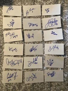 JACKSONVILLE JAGUARS PLAYERS * 18 Signed Autographed Index Cards From The 90’s - Picture 1 of 4