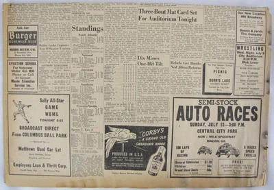 Vintage 1947 BABE ZAHARIAS Wrestling Fight Match Newspaper - Image 1 of 4