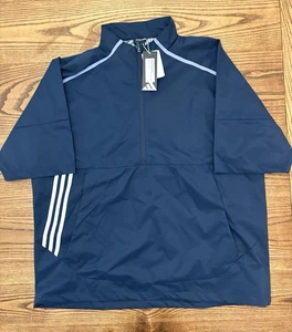 Adidas Herren XL Navy Core Provisional Kurzarm Regen 1/4 Golfjacke - Bild 1 von 6