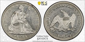 1849 Seated Liberty Half Dollar WB-9 Double Date -PCGS Original AU Detail-gereinigt - Bild 1 von 7
