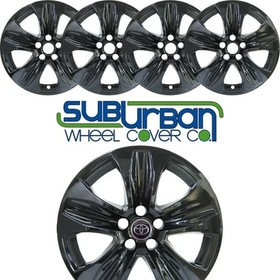 👀 Juego de cubiertas de rueda negras brillantes Toyota Highlander XLE # 8988-GB 18" 2020-2025/4 ✅ Foto 1 de 4