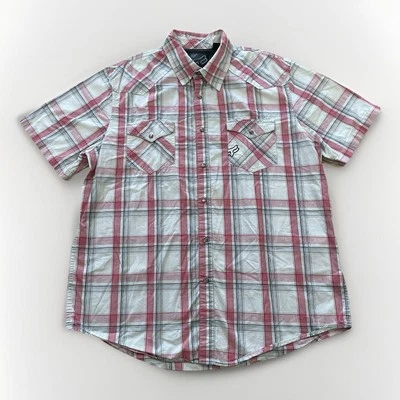 Fox Racing Shirt Western Size XL Plaid Short Sleeve Button front - Image 1 of 4