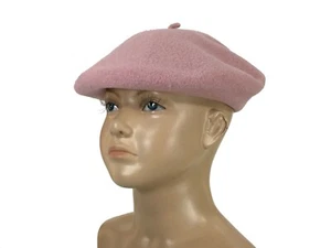 Laulhere Children Unisex Wool Beret Petit Basque 9 Hat Pink Made In France 6 1/4 - Picture 1 of 6