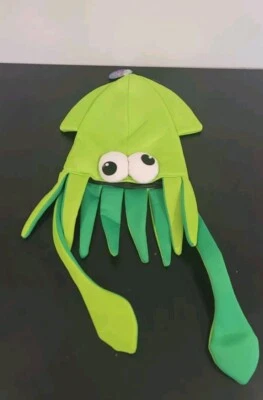 Sombrero de Calamar Talla Única Acolchado Verde Goofy Ojos Sombrero Loco Día Disfraz Halloween Foto 1 de 3