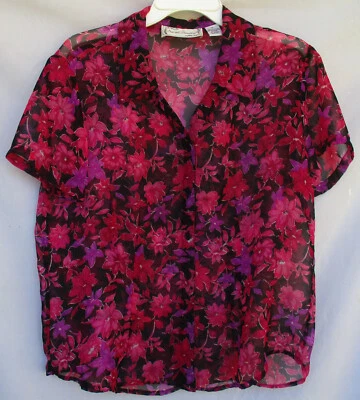 Blusa Top Floral Sarah Bentley Vintage Estampado Floral Talla S Foto 1 de 4