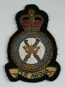 Royal Air Force Regiment "Per Ardua" Metal Wired VINTAGE Patch - Picture 1 of 2