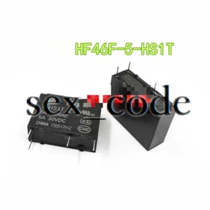 10 Stück Neu HF46F-5-HS1T 5V 5A 4 Fuß HF/Hongfa Relais HF46F 5-HS1#TT - Bild 1 von 1