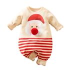 Infant Christmas Romper Winter Warm Outfit Cosplay Santa Costume Infant Jumpsuit