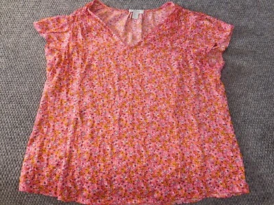 Carolina Belle женская блузка большой розовый цветочный топ - Изображение 1 из 4