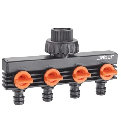 Claber 8581 4Way Garden Hose Splitter Heavy Duty Water Hose Manifold Water Hose - Image 1 of 4