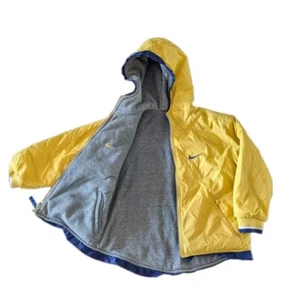 Nike Kids Yellow Gray Reversible Jacket 7/8 - Picture 1 of 7