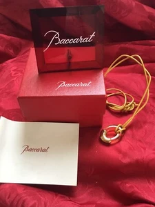 MIB FLAWLESS Stunning BACCARAT France Topaz Gold GALEA Crystal PENDANT NECKLACE - Picture 1 of 6