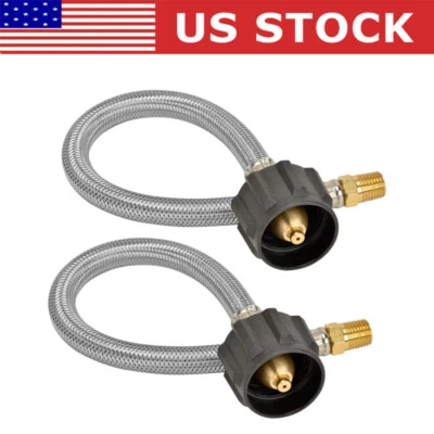 Remolque RV 2 piezas 15" cola de cerdo LP propano gas manguera adaptador conexión tanque EE. UU. Foto 1 de 4