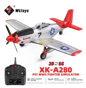sma01 WLtoys XK A280 RC Plane 2.4G 4CH 3D6G Mode Aircraft P51 Fighter Simulator - Picture 1 of 9