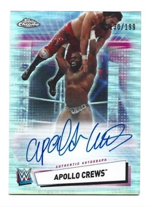 Apollo Crews AUTOGRAPH /199 2021 Topps Chrome WWE A-AC AUTO AEW Wrestling NXT - Picture 1 of 2