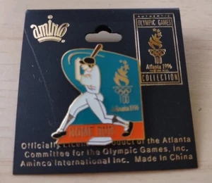 1996 Atlanta Olympics Baseball Home Run Pin - Picture 1 of 2