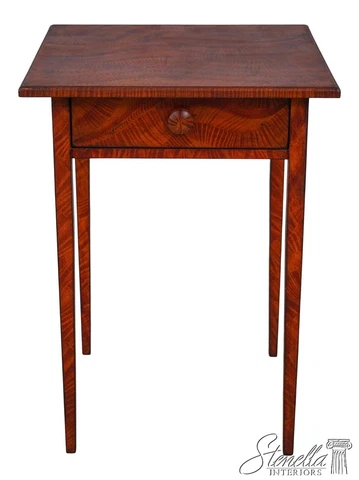 L60557EC: Early American Sponge Painted 1 Drawer Nightstand Occasional Table Cover