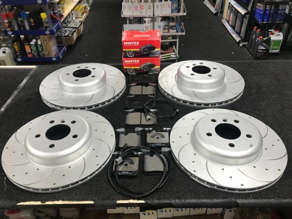 BMW 435D 435i F36 DISCO DE FREIO RANHURADO PERFURADO 370MM+345MM MINTEX PASTS - Imagem 1 de 1