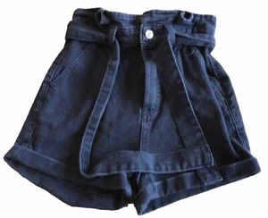 DENIM CO Black Belted Denim Shorts U.K. 8.  FREE POSTAGE - Picture 1 of 3
