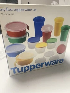 Tupperware 24 pc Kids/Baby Feeding Set Tumblers Sipper Seals Bowls Vintage RARE - Picture 1 of 10