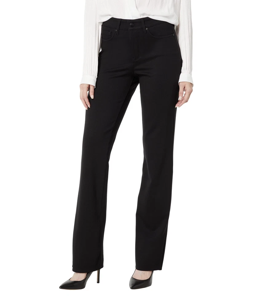 Sculpt-Her by NYDJ Womens Black Marilyn Straight Leg Trouser Pants Size 16