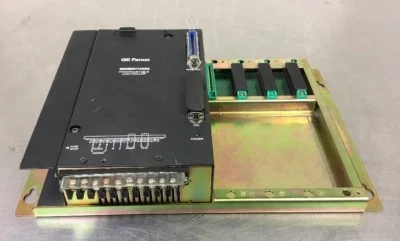 GE FANUC SERIES THREE POWER SUPPLY + CHASIS IC630PWR310A + IC630CHS304A    3E-14 - Image 1 of 4