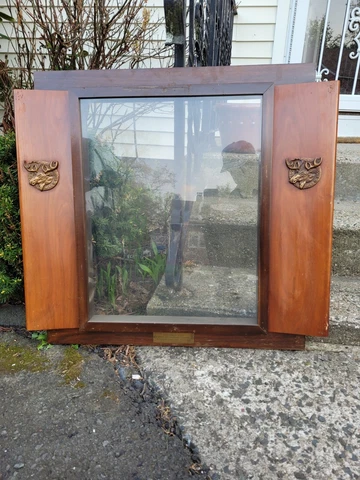 LARGE Antique Vintage HEAVY Mahogany Frame from Moose Club. Unique ! Cover