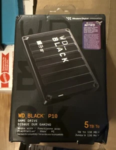 WD Black P10 5TB Game Drive USB 3.2 Portable External Hard Drive #WDBA3A0050BBK - Picture 1 of 4