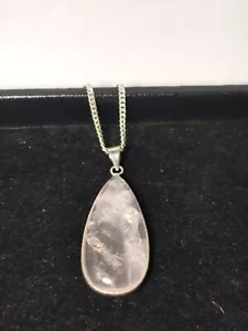 Cuarzo Rosa Colgante 925 Colgante de Plata de Ley Piedra Preciosa - Imagen 1 de 4