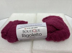 Red Heart Boutique Rigoletto Metallic Yarn Hot Pink Lot # 9983 - Picture 1 of 4