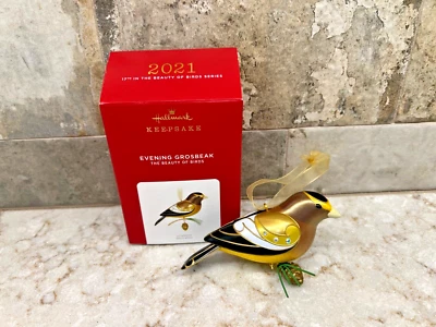 Hallmark 2021 The Beauty Of Birds Evening Grosbeak Ornament...NIB - Image 1 of 3