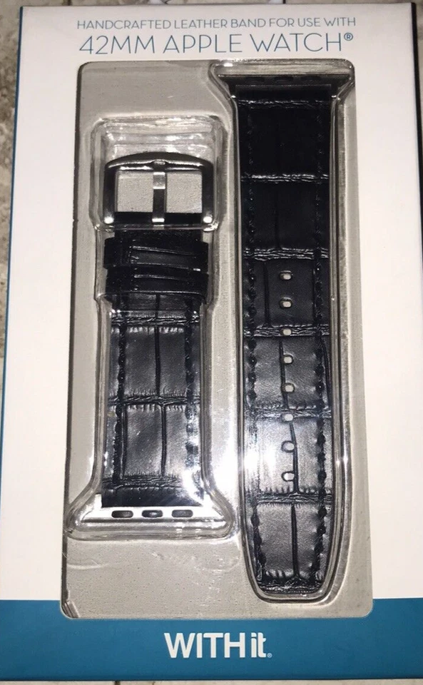 Pasbuy Genuine Leather Strap Band for Apple Watch Series 4 44mm Brown