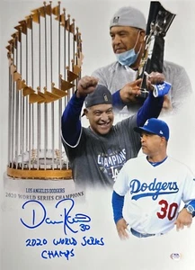 Dave Roberts Signed 16x20 2020 WS Champions Dodgers Photo '2020 WS Champs' PSA - Picture 1 of 2