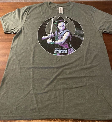 Star Wars/ 2019 Celebración Oficial Chicago- Camiseta Arte Insignia Rey/GRANDE/NUEVA Foto 1 de 4