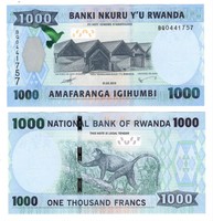 RWANDA 1,000 1000 FRANCS 2004 MONKEY P 31 UNC