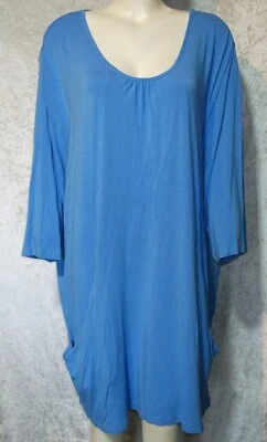 MIA MODA HELLBLAU TASCHEN STRETCH TUNIKA SHIRT Gr. 54 56 - Bild 1 von 2