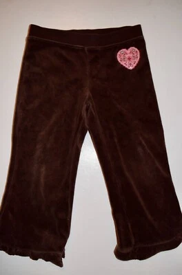 PANTALONES DE TERCIOPELO MARRÓN SEÑUELO TIROLESA VINTAGE GYMBOREE USADOS EN EXCELENTE ESTADO CORAZÓN ROSA TALLA 3 Foto 1 de 2