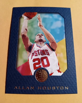 1995-96 Skybox E-XL Blue Allen Houston Paralell Card #25 - Pistons - Image 1 of 2