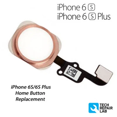 iPhone 6S Complete Home Button Flex Cable Replacement with Gasket - Rose Gold - Image 1 of 3