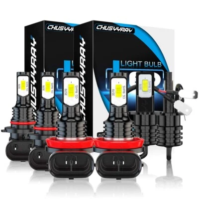 9005+H11+H3 Kit de faros LED haz alto bajo + luz antiniebla para Cadillac STS 2005-2011 Foto 1 de 4