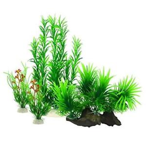 Fish Tank Plants, Artificial Aquatic Plants for Aquarium Decorations (Pack of