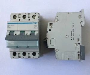 HAGER NDN 306A 6A Dreipolig Typ D Miniatur Leitungsschutzschalter MCB Brandneu!! - Bild 1 von 2